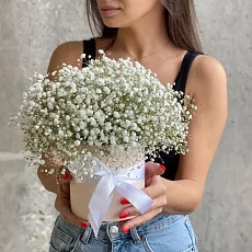 Белоснежная гипсофила в коробке