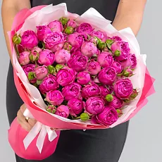 Кустовая Пионовидная Розовая Роза 11 шт