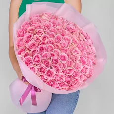 Букет из 101 розовой розы