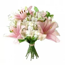 3 Лилии и Белая Альстромерия