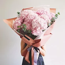 9 Розовых Гортензий