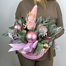 Новогодняя коробка со снеговиком