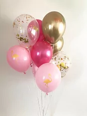 Фонтан из шаров "Фламинго", 10 шт