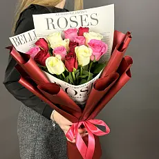 Букет из 15 роз микс