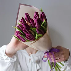 Букет Сиреневых тюльпанов 