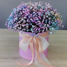 Шляпная коробка "9 Нежных Гипсофил"