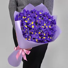 35 Синих Ирисов в упаковке