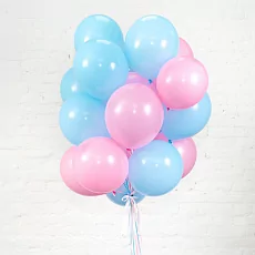 Воздушные шары Розовый/Голубой, 21 шт