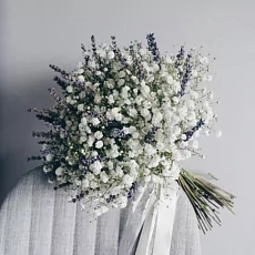 Гипсофила с лавандой для невесты