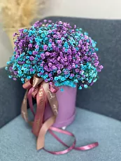 Шляпная коробка с гипсофилой