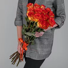 Букет из 15 Оранжевых Роз