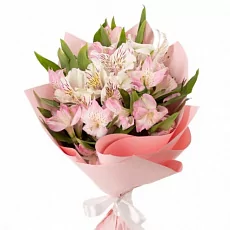 5 Розовых Альстромерий