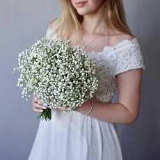 Свадебный букет из гипсофилы