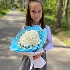 Букет из Гипсофилы и гортензии