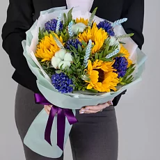 Подсолнухи и гиацинты