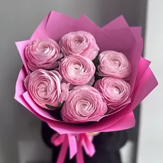 7 Розовых ранункулюсов