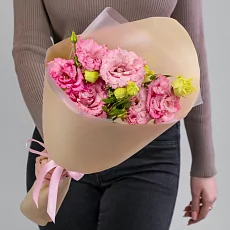 3 Розовых Лизиантуса в упаковке 