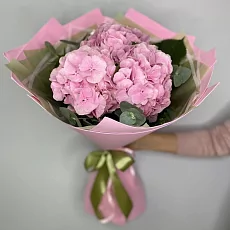 Букет розовых гортензий