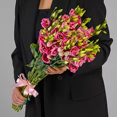 15 Розовых Эустом под ленту 