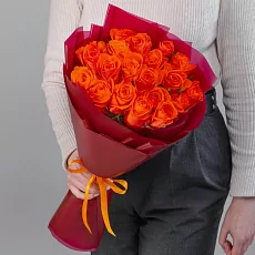 19 Ярко-Оранжевых Роз