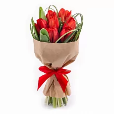 Букет Тюльпанов Красных 7 шт