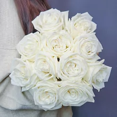 Букет из 11 премиальных белых роз 