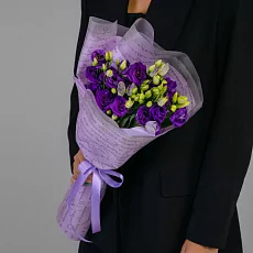 Букет "5 Фиолетовых Эустом"