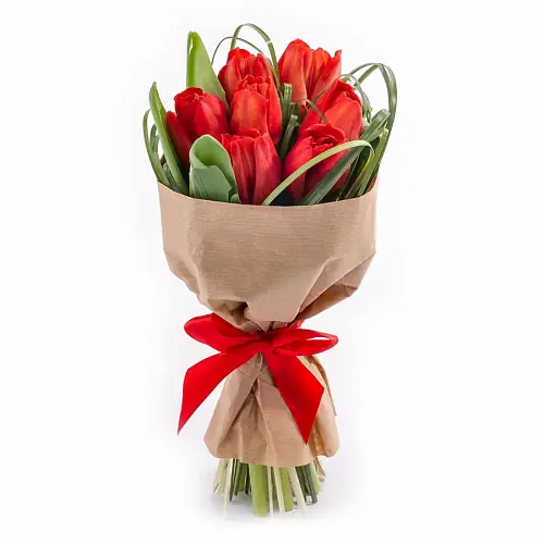 Букет Тюльпанов Красных 7 шт