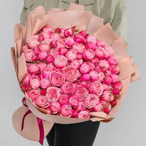  Букет 21 нежная кустовая роза микс