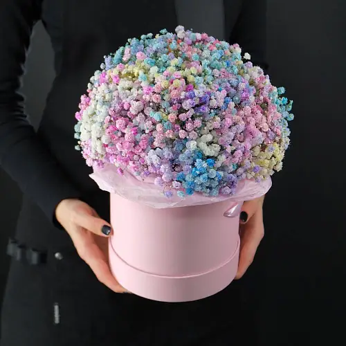 Гипсофила в коробке шляпной 