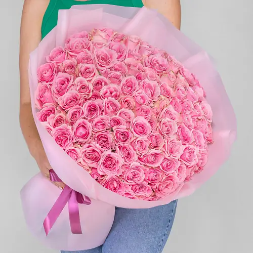 Букет из 101 розовой розы
