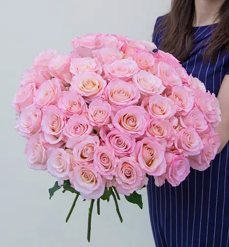 Букет из 51 Элитной розовой розы (Эквадор)