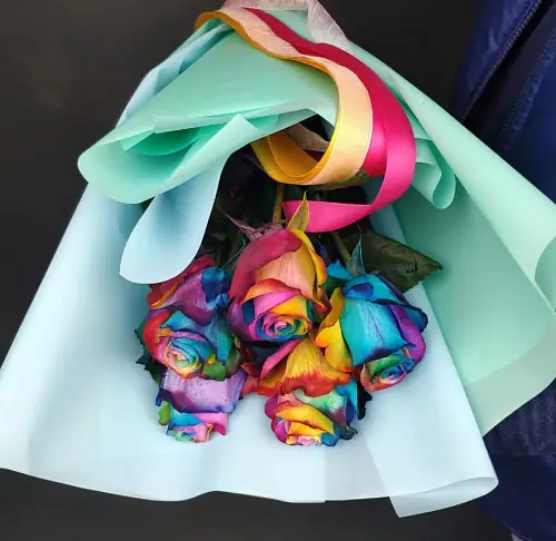 5 Радужных Роз 