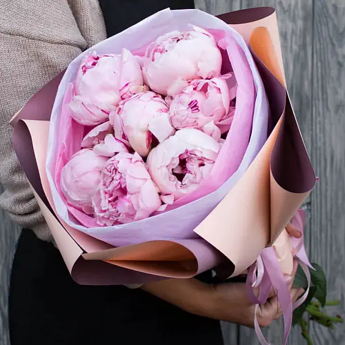 7 Пионов Сара Бернар в упаковке