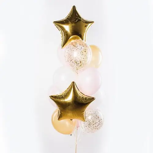 Золотая Звезда Фонтан из шаров